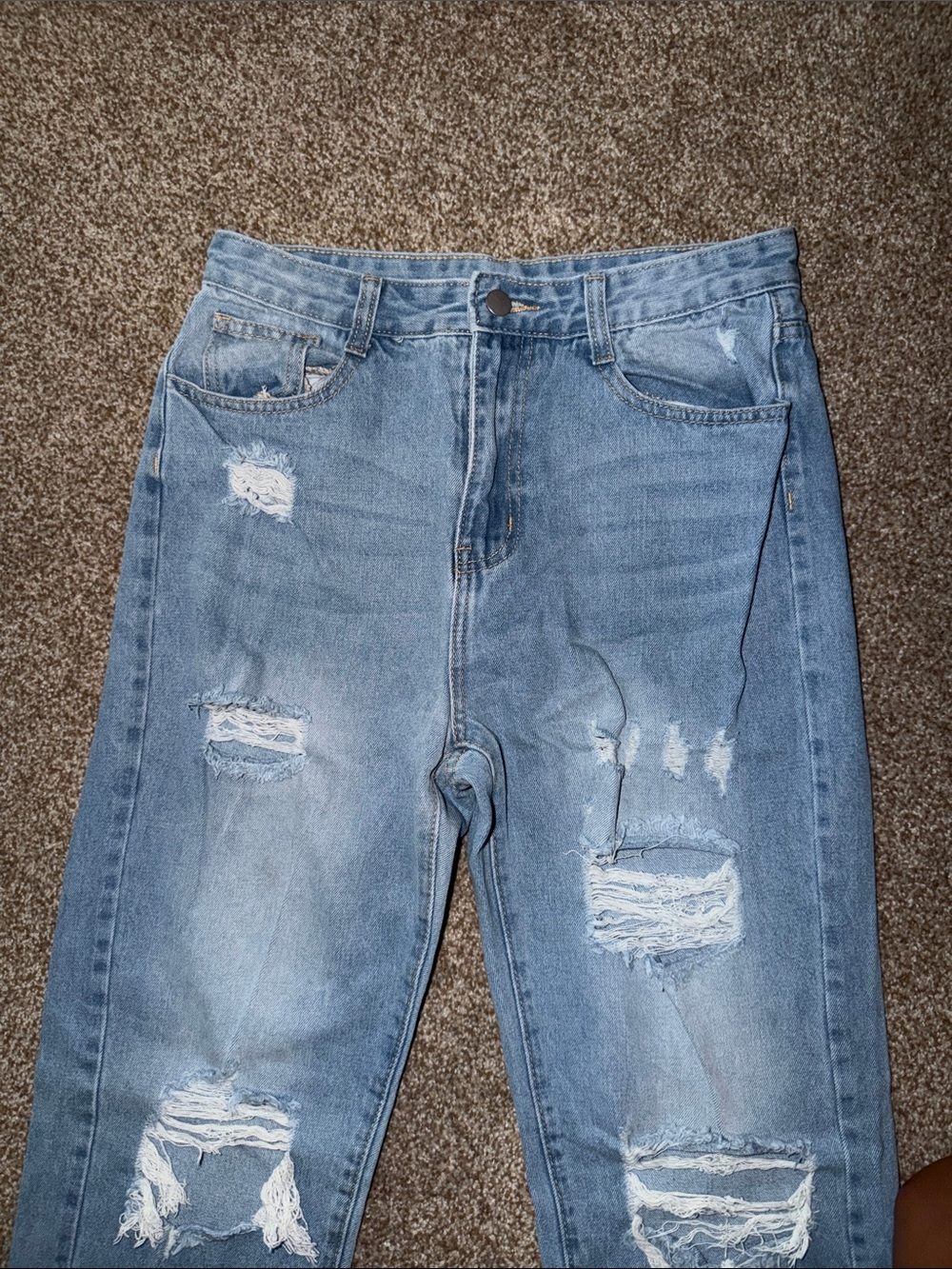 Distressed Light Wash Jeans